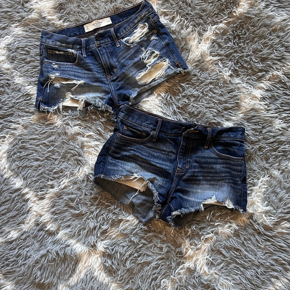 Two Abercrombie and fitch shorts size 2